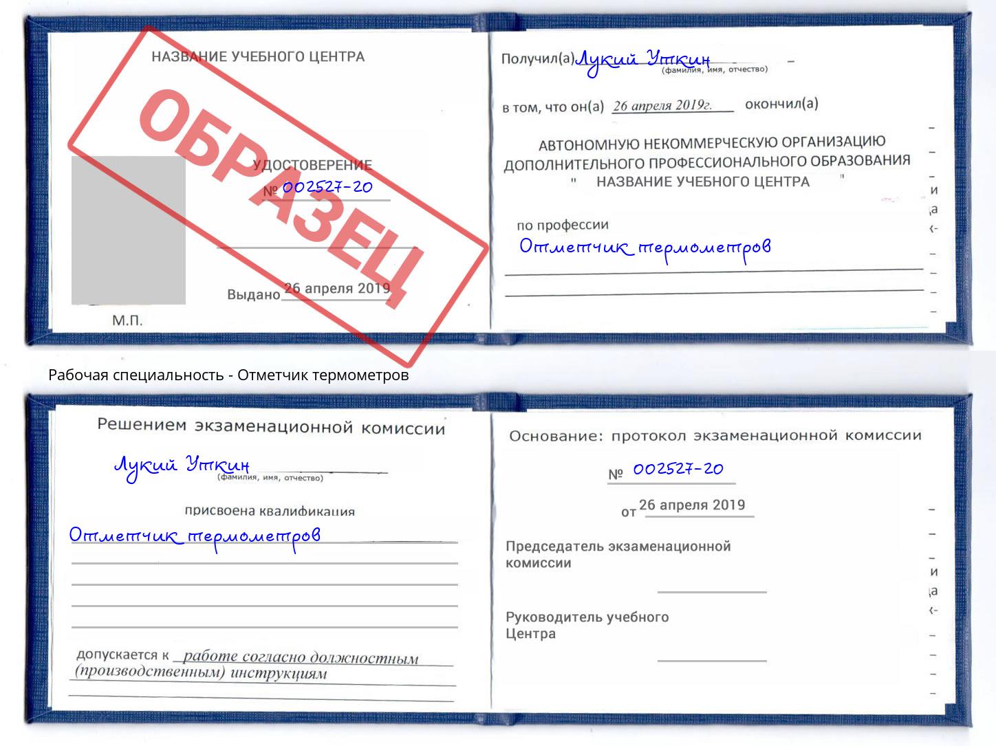 Отметчик термометров Усть-Джегута