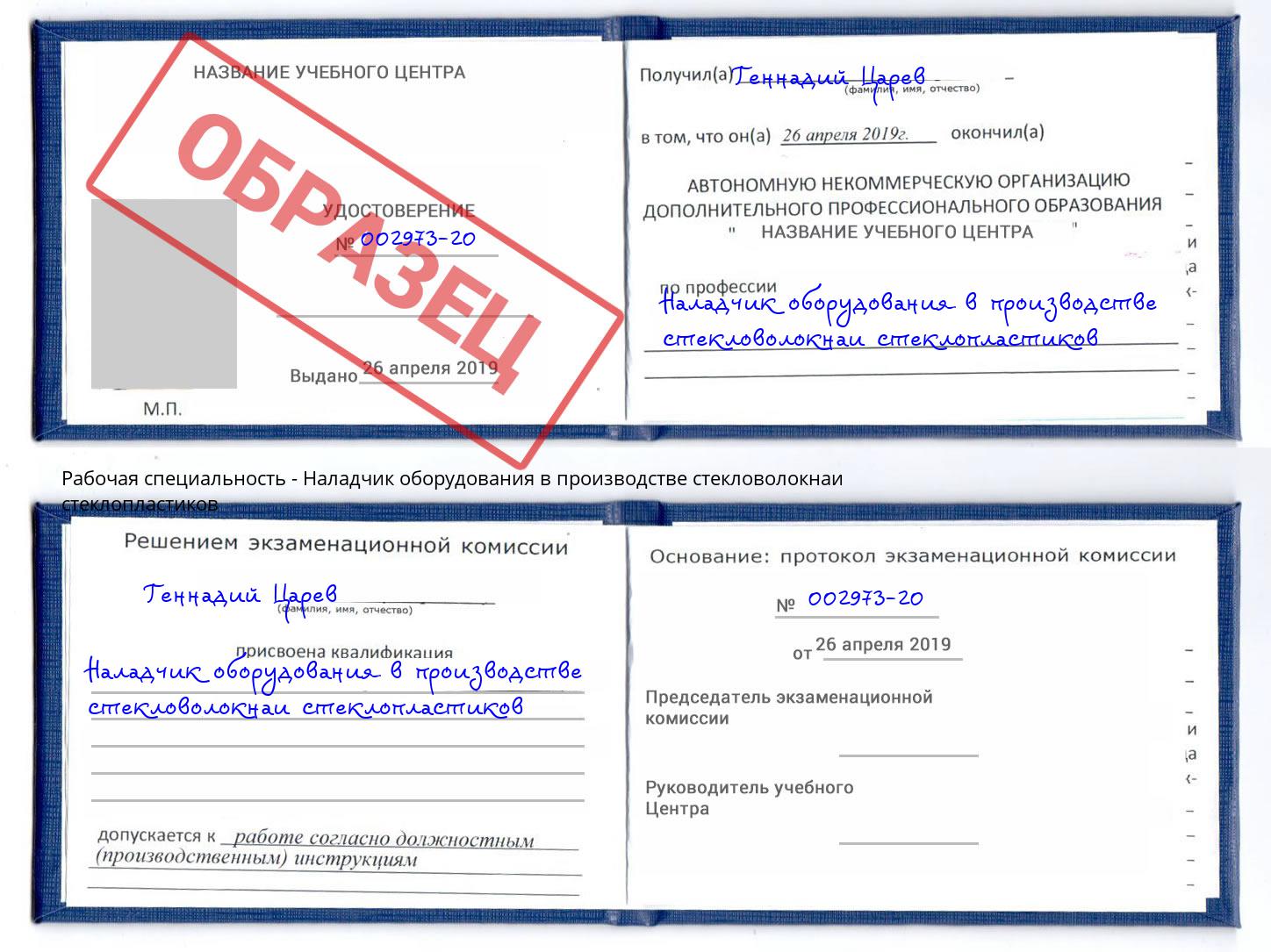 Наладчик оборудования в производстве стекловолокнаи стеклопластиков Усть-Джегута